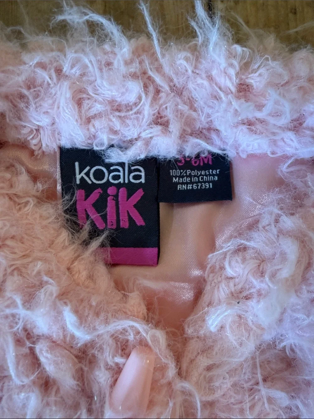 Koala Kids Soft Pink Fuzzy Girls' Jacket - Cozy Faux-Fur Cardigan